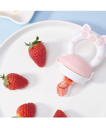BPA-Free Baby Food Feeder & Teether - Best Teething Toy for Baby Teething Relief (Pink) - Buy Online on GoSupps.com