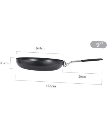 Zerodeko 9 Inch Fry Pan 2pcs 9 Frying Pan Iron Water Cup Metal 9 Inch Skillet 43.5X24X4.9CMx2pcs Blackx2pcs - Buy Online on GoSupps.com