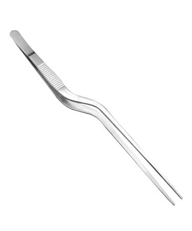 JIHUOO 30CM stainless steel tongs feeding tongs tweezers cooking tweezers kitchen tweezers grill tongs