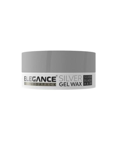 E Elegance Hair Products - Silver Color Hair Styling Gel Wax 4.93 Oz - Medium Control Shinny Finish Effortless Elegance