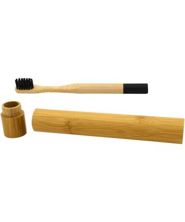 STOBAZA Bamboo Toothbrush Eco-Friendly Wooden Toothbrush with Soft Bristles | Pack of 1 | Sustainable Oral Care - Buy Online on GoSupps.com