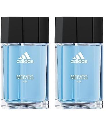 Adidas Moves for Men Eau de Toilette Spray 1.6 Fl OZ (Pack of 2) 1.6 Fl Oz (Pack of 2) Spray