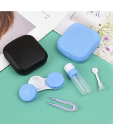 Cozlly Contact Lens Container Set - 2 Piece Travel Case & Cleaner | Portable Blue & Black Lenses Storage - Buy Online on GoSupps.com