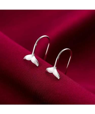 Ear Stud Earrings for Women Lovely Fishtail Simple Personality Ear Clips Charm Niche Temperament Animal Ear Pin Party Gift e Ear Studs - Buy Online on GoSupps.com