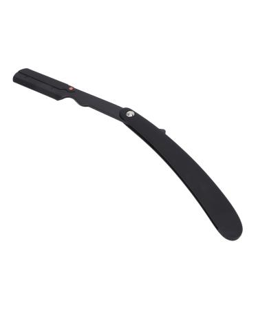 Blade holder foldable razor blade holder with a straight edge stainless steel rubber vintage manual blade holder for hairdressing salon (without blade)