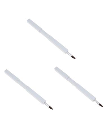 Housoutil 3pcs Makeup Lip Brush Lip Brush Applicator Makeup Tool Kit Small Mirrors for Crafts Lipstick Applicator Lip Gloss Lip Applicators Handy Lip Brush Make up Plate White Travel 9.3*1cmx3pcs Whitex3pcs