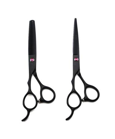 Hair Cutting Scissors 6 Inch Professional JP 440c Left Handed Scissor Black Hair Scissors Haircut Thinning Barber Cutting Shears Hairdresser Scissors Set