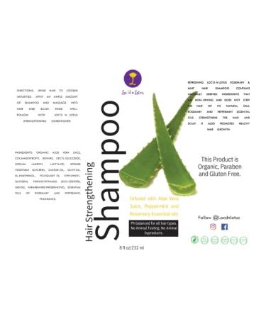 Loc d n Lotus Aloe Infused Shampoo - 8 Fl Oz | Hydrating & Nourishing - International Shipping Available - Buy Online on GoSupps.com