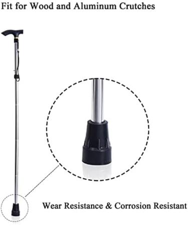 qazaa Crutch Tips Set Kit 7/8Inch Heavy Duty Non-Slip Rubber Cane Tips Set Replacement Cane Foot Caps Crutch Pads 6 PCS - Buy Online on GoSupps.com