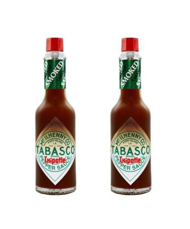 Tabasco - Chipotle Pepper Sauce - Smoked Red Jalapenos 60 ml - Pack of 2