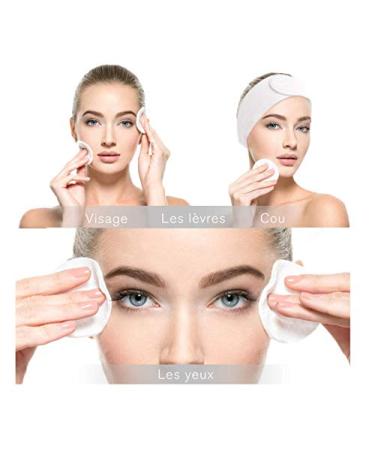 Eco-Friendly Reusable Cotton Makeup Remover Pads - 28-Piece Bamboo Set with Laundry Bag & Headband | Washable & Super Soft - Buy Online on GoSupps.com