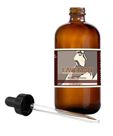 Caveman Deep Forest Beard Oil Leave in Conditioner 2oz Cedarwood Eucalyptus Fir Needle Glass Bottle with Dropper