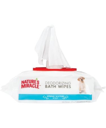 Nature's Miracle Dog Bath Wipes - 100 Count, Spring Waters Deodorizing Formula - Buy Online on GoSupps.com