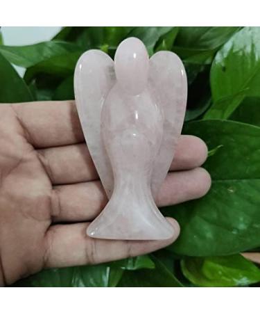 1PC Rose Quartz Carved Angel Natural Crystal Balance s - Buy Online on GoSupps.com