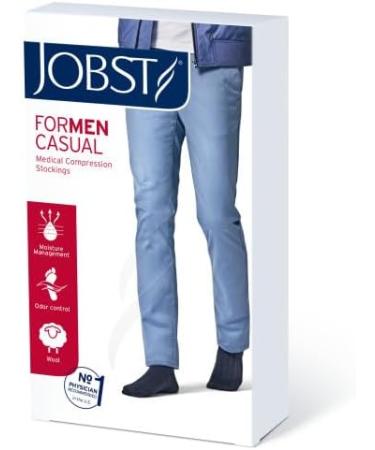 JOBST forMen Knee High Compression Socks - 30-40 mmHg Ribbed Dress Socks Closed Toe Large Tall Black - Best International Shipping - Buy Online on GoSupps.com