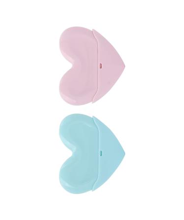 Heart-shaped facial razor with non-slip strips portable and sensitive for trimming and shaving eyebrows