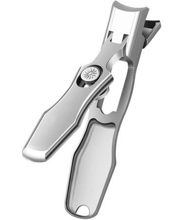 Nail Clippers Ultra Toe with Catcher Anti Splash Steel Heavy Duty Thick Nail Cutter Wide Jaw Toenail Fingernail Silver - Buy Online on GoSupps.com