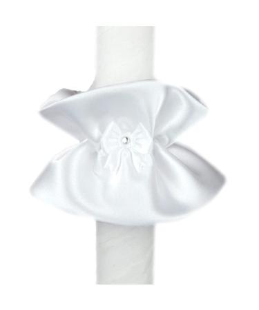 Candle decoration drip guard white satin KS-020