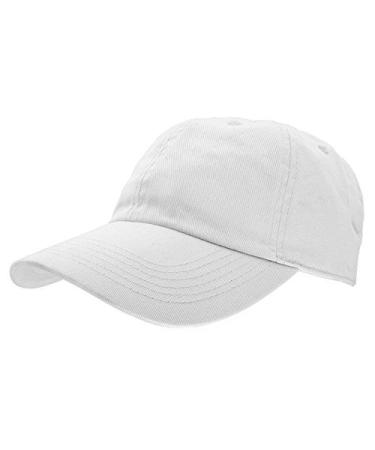 Gelante Baseball Caps Dad Hats 100% Cotton Polo Style Plain Blank Adjustable Size White