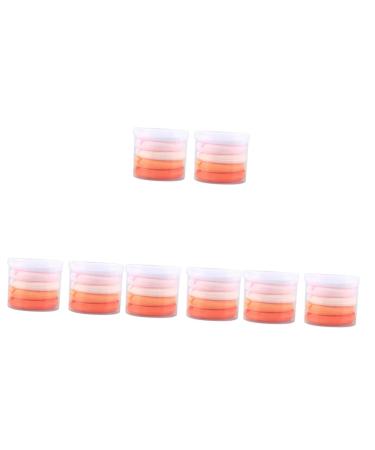 Ipetboom 8 Boxes Powder Puff Round Makeup Sponge Beauty Foundation Puffs Cushion Foundation Puff Body Sponge Make up Tools Cosmetic Powder Makeup Small Puff Portable Flocking Travel