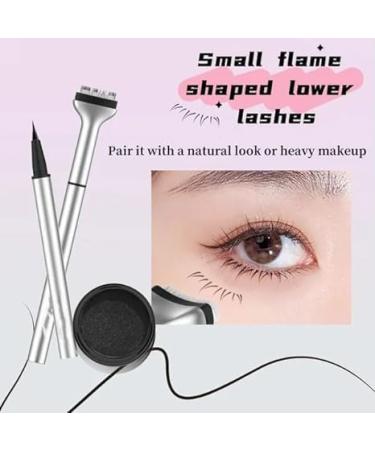 Lower Lash Stamp - Silicone Eyelash Stamp Lower Eyelash Stamps Quick Eye Makeup Tool Lower Lash Stamp with Ink Eye Makeup Tool Natural Look for Make Up Beginner (Black) - Buy Online on GoSupps.com