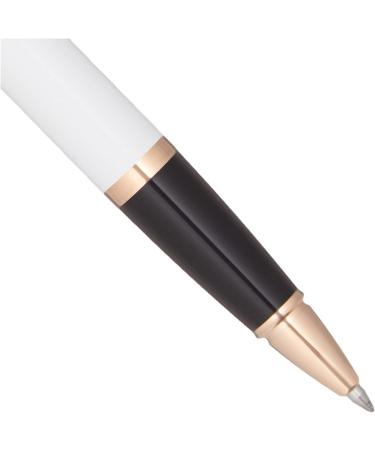 Cross Bailey Pearlescent White Lacquer Rolling Ball Pen - Elegant Rose Gold Appointments | International Shipping Available - Buy Online on GoSupps.com