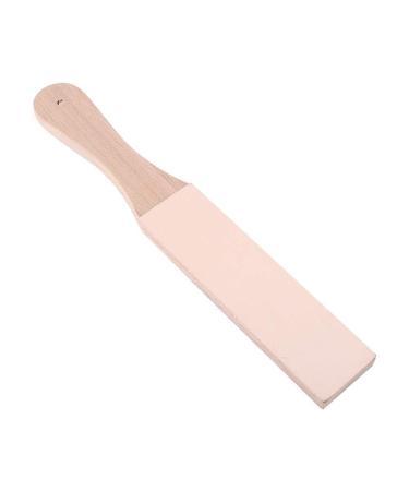 Leather Sharpener 1.7 inch Leather Double Sided Sharpening Wooden Handle Strop Tool Razor Polishing Board for DIY