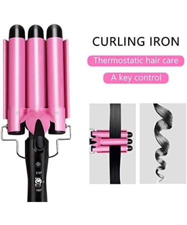 Peidesi 1 Inch Ceramic Hair Curling Iron - Professional Tourmaline Triple Barrel Curler for Perfect Egg Roll Curls - Hair Styling Tools & Wands - Buy Online on GoSupps.com