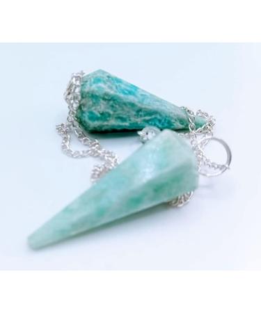 Orgonite Crystal Point Dowsing Pendulum with Amazonite - Handcrafted Healing Crystal for Scrying and Witchcraft Supplies - Buy Online on GoSupps.com