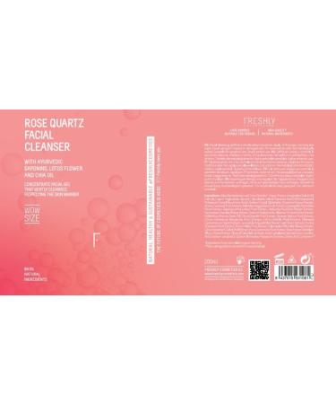 Freshly Cosmetics Rose Quartz facial cleanser 999 natural pH value deep cleansing without drying out or irritation brushing maintains skin barrier 200 ml - Buy Online on GoSupps.com