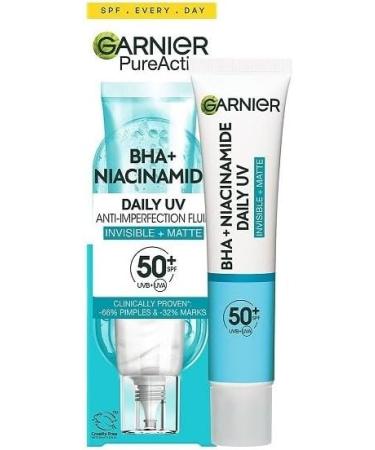  Garnier GARNIER PURE ACTIVE DAY MAT FLUID BHA ET NIACINAMIDE SPF 50 40 ML - Buy Online on GoSupps.com