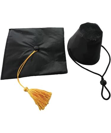 Pet Graduation Cap Dog Graduation Hat with Yellow Tassel Pet Grad Costume Party Apparel Holiday Accessory for Dogs Cats - Buy Online on GoSupps.com