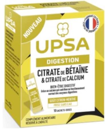 UPSA France Betaine & Calcium Citrate Digestive Comfort - 10 Sachet Pack - Buy Online on GoSupps.com