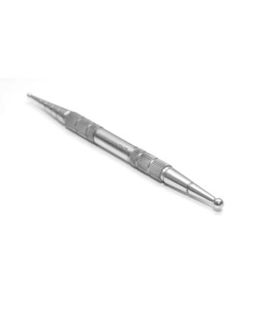 Acupressure pen made of stainless steel 13 cm length - small / large ball: 2 / 4.5 mm