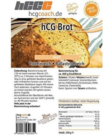 HCG Bread Baking Mix 250g (White) - Low-Carb Keto-Friendly & International Shipping Available - Buy Online on GoSupps.com