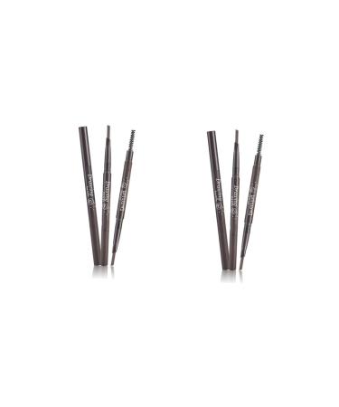 TOVINANNA 2pcs 2 1 Eyebrow Brush Brow Pencil Eyebrow Makeup Gothic+mirror To Rotate Water Proof