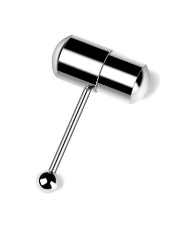 Lamala Vibrating Tongue Mixed Prickly Straight Body Jewelry Tongue Bar for Women Men Vibrating Tongue Adult Silver