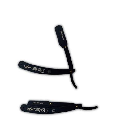 Buy Wishbeauty Straight Edge Razor - High Quality Beard Shaver (Black Spiral Design) | Best International Shipping - Buy Online on GoSupps.com