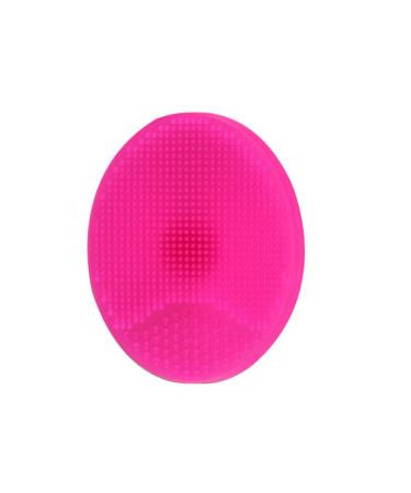 Soft Silicone Facial Cleansing Pad - Exfoliating Scrubber & Shower Sponge for Blackhead Removal - Rosy Color - Buy Online on GoSupps.com