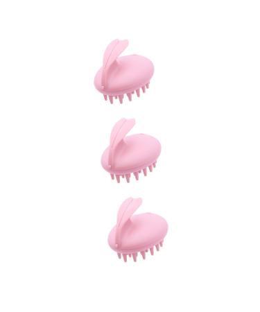 Solustre 3st hairbrush for the shower scalp massage device hair growth aa batteries scalp massage pink scalp massage device hair washing brush shampoo brush waterproof massage ad