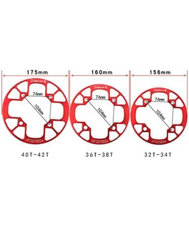 UPANBIKE Mountain Bike Chainring Guard 104 BCD Aluminum Alloy Protector Cover for 32-42T Sprockets - Black - Buy Online on GoSupps.com