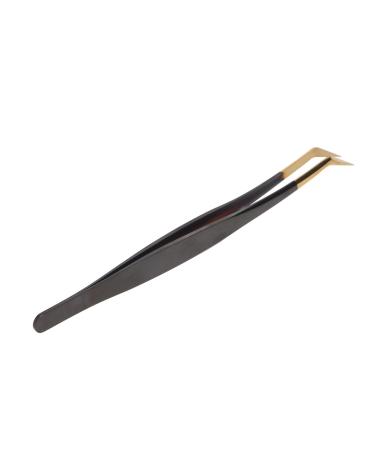 Stainless steel tweezers eyelash extension tweezers false eyelash extension tweezers luxury gold (volume tweezers)