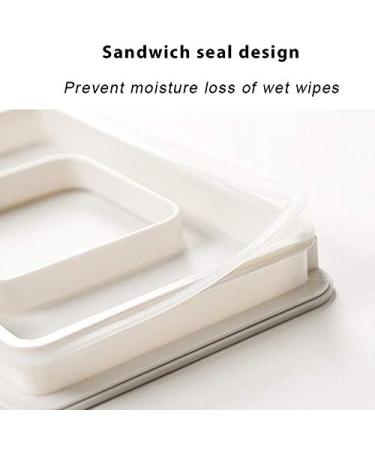 QKFON Storage Box for Wet Wipes | Versatile Napkin Holder for Home & Office | Gray-White Design - Buy Online on GoSupps.com