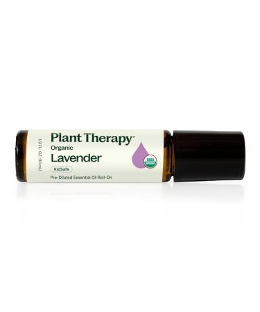 Plant Therapy Organic Lavender Essential Oil 10 mL (1/3 oz) 100% Pure Pre-Diluted Roll-On Soothing Aromatherapy for Deep Sleep and Relaxation