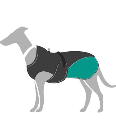 HUNTER UPPSALA Cozy Dog Coat - Winter Water-Repellent Reflective Size 25 Anthracite/Petrol - International Shipping Available - Buy Online on GoSupps.com