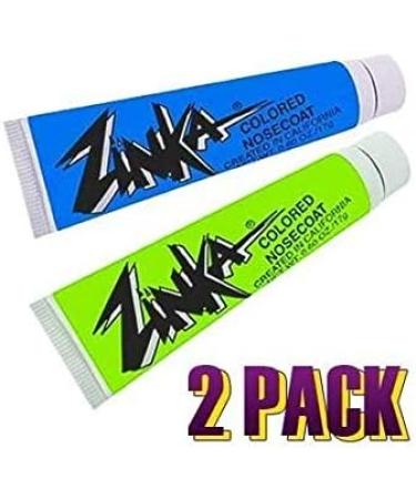 Zinka Colored Nosecoat 2 Pack Bundle - Water Resistant Zinc Oxide - Blue Green - 0.6 Ounce Tubes - Buy Online on GoSupps.com