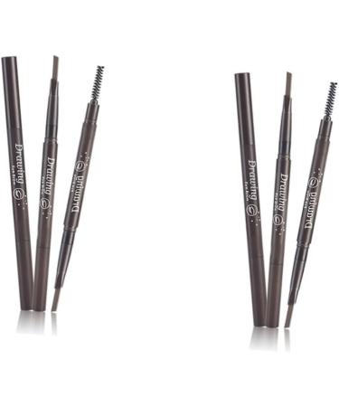 Balacoo 2pcs 2 1 Eyebrow Pencil Black Eyebrow Brush Eyebrow Pencil Brush Written Five Colors To Rotate 1 count (Pack of 1) As Shownx2pcs - Buy Online on GoSupps.com