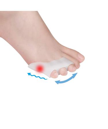 Pinky Toe Separator Tailors Bunion Pads, (10PCS) New Material, Gel Little Pinky Toe Protectors Sleeve for Tailor's Bunions, Curled Pinky Toes, Overlapping Toe, Blisters, Pain Relief from Friction