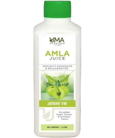 AOZA AOZA UMA AYURVEDA Amla Juice (1 Litre) | Immune Booster Energy Booster Rejuvenator | No Added Sugar Flavour or Synthetic Colour
