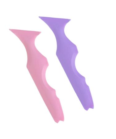 Kichvoe 2pcs Silicone Beauty Ruler Eye Shadow Eyebrow Pencil Stencils Silicone Eyebrow Aid Face Ice Tray